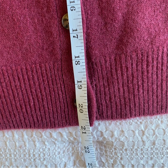 NWT Aritzia Wilfred London Wool Cashmere Cardigan Cordovan Red Small Sweater - Picture 10 of 15